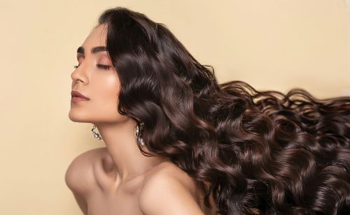 A woman with flowing hair