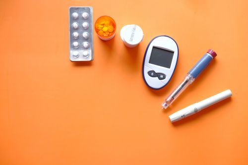 A diabetes testing kit and medication